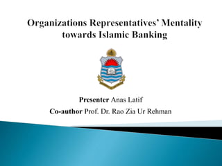 Presenter Anas Latif
Co-author Prof. Dr. Rao Zia Ur Rehman
 