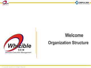 © Compulink Systems Ltd. All Rights Reserved. 
Welcome 
Organization Structure 
 