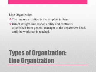 Line Organization Examples Organization structure | PPTX
