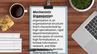 ORGANIZATION AND STRUTURE DESIGN POWERPOINT PRESENTATION | PPTX