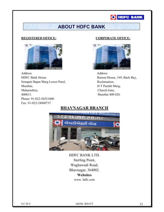 Organization study on hdfc bank | PDF