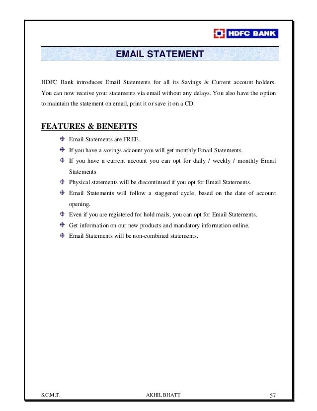 Organization study on hdfc bank