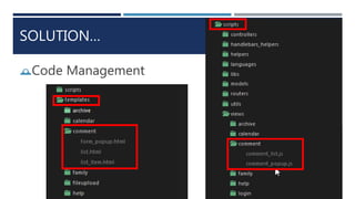 SOLUTION…
Code Management
 