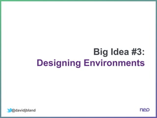 @davidjbland
Big Idea #3:
Designing Environments
 
