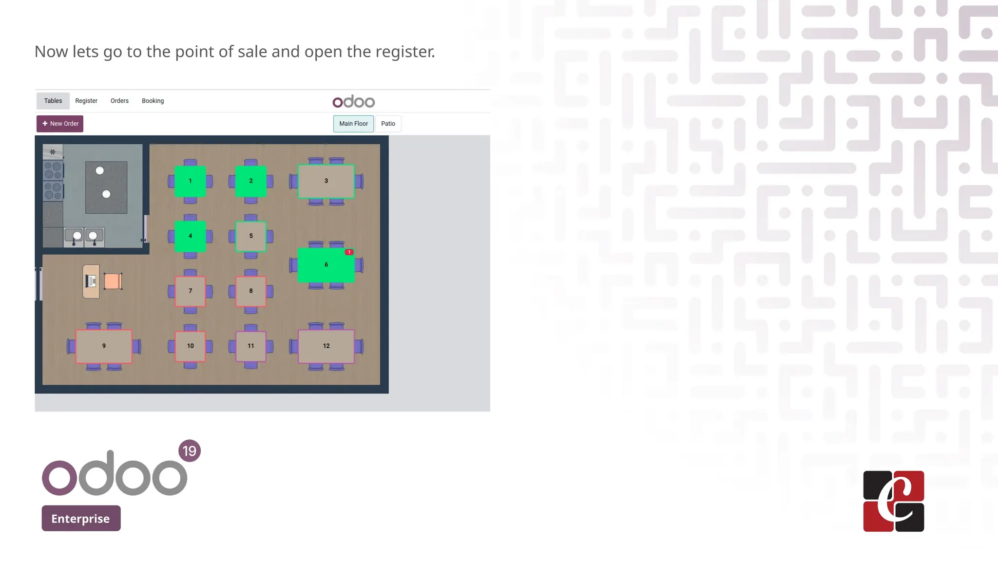 Enterprise
Now lets go to the point of sale and open the register.
 