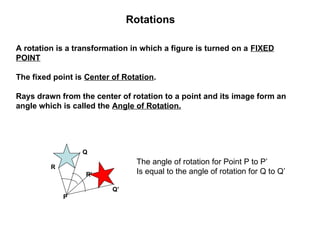 Transformation Rotation Patterns Comprehensive Guide to Plane Transformations and Symmetry in Geometry | PPT
