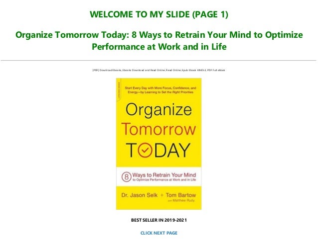 Organize Tomorrow Today PDF Free download Organize Tomorrow Today PDF Free download