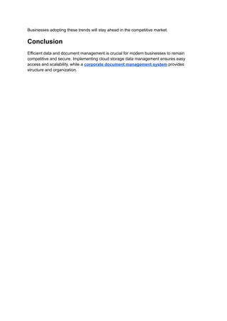 Organize Your Data Better with a Corporate Document Management System | PDF