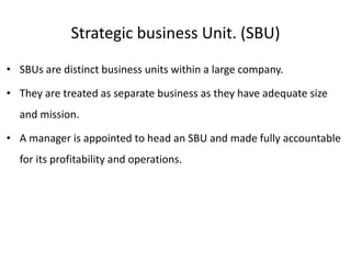 Sbu Unit Organizing: Concept, Types, Organization Structure Decision | PPTX