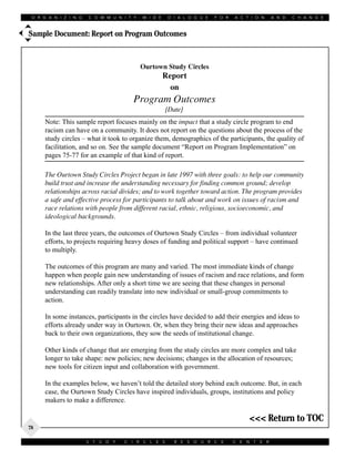 Organizing Community-Wide Dialogue for Action and Change | PDF