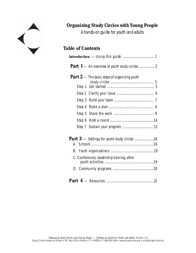 Organizing Study Circles with Young People Slide 3