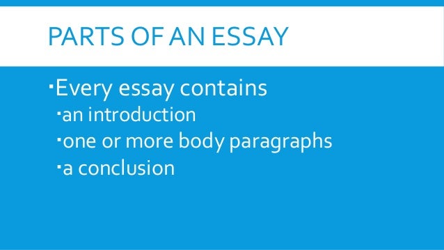 Organizing an essay
