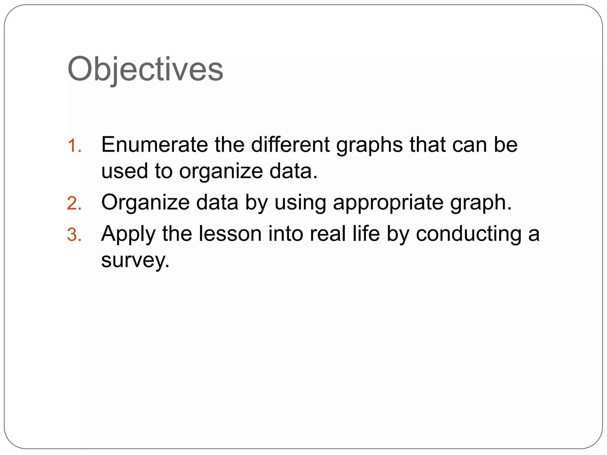 Organizing and presenting data | PPTX