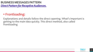 Organizing and writing business messages | PPTX