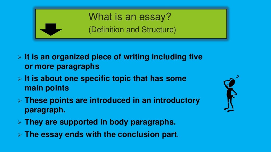 Organizing an essay