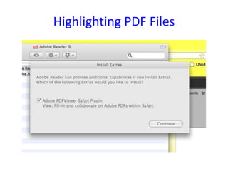 Highlighting PDF Files