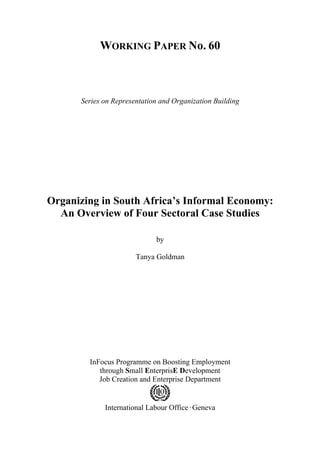 Organizing in south africa's informal economy