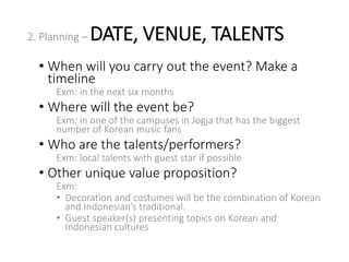 Organizing Music Events - How to Plan & Make Your Plan Works | PPTX