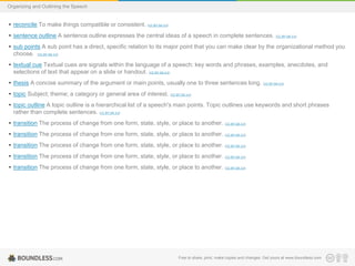 Organizing Outlining Speech | PPTX
