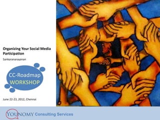 Organizing Your Social Media
Participation
Sankaranarayanan




June 22-23, 2012, Chennai



                       Consulting Services
 