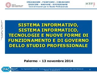 Gianfranco Barbieri - Organizzare, comunicare, crescere - Palermo, 13/11/2014