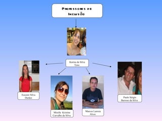 Professores de Inclusão  Karina da Silva Teno  Eucenir Silva Durães Mirelle  Kristine Carvalho da Silva  Paulo Sérgio Barroso da Silva  Marcos Larreia Alves  