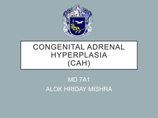 CONGENITAL ADRENAL
HYPERPLASIA
(CAH)
MD 7A1
ALOK HRIDAY MISHRA
 