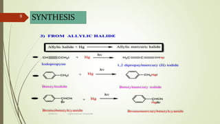 SYNTHESIS
9
rimsha b.r organomercury compounds
 