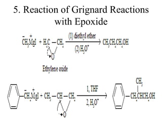5. Reaction of Grignard Reactions
with Epoxide
 