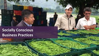 19
Socially Conscious
Business Practices
Harvested organic French-Bean - Monjas, Jalapa, Guatemala
 