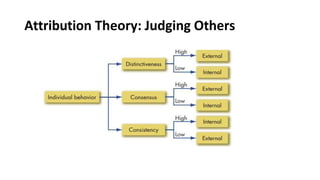 Attribution Theory: Judging Others
 
