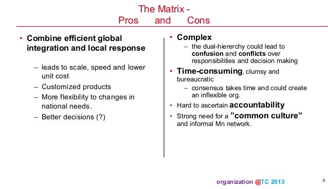 pros and cons matrix