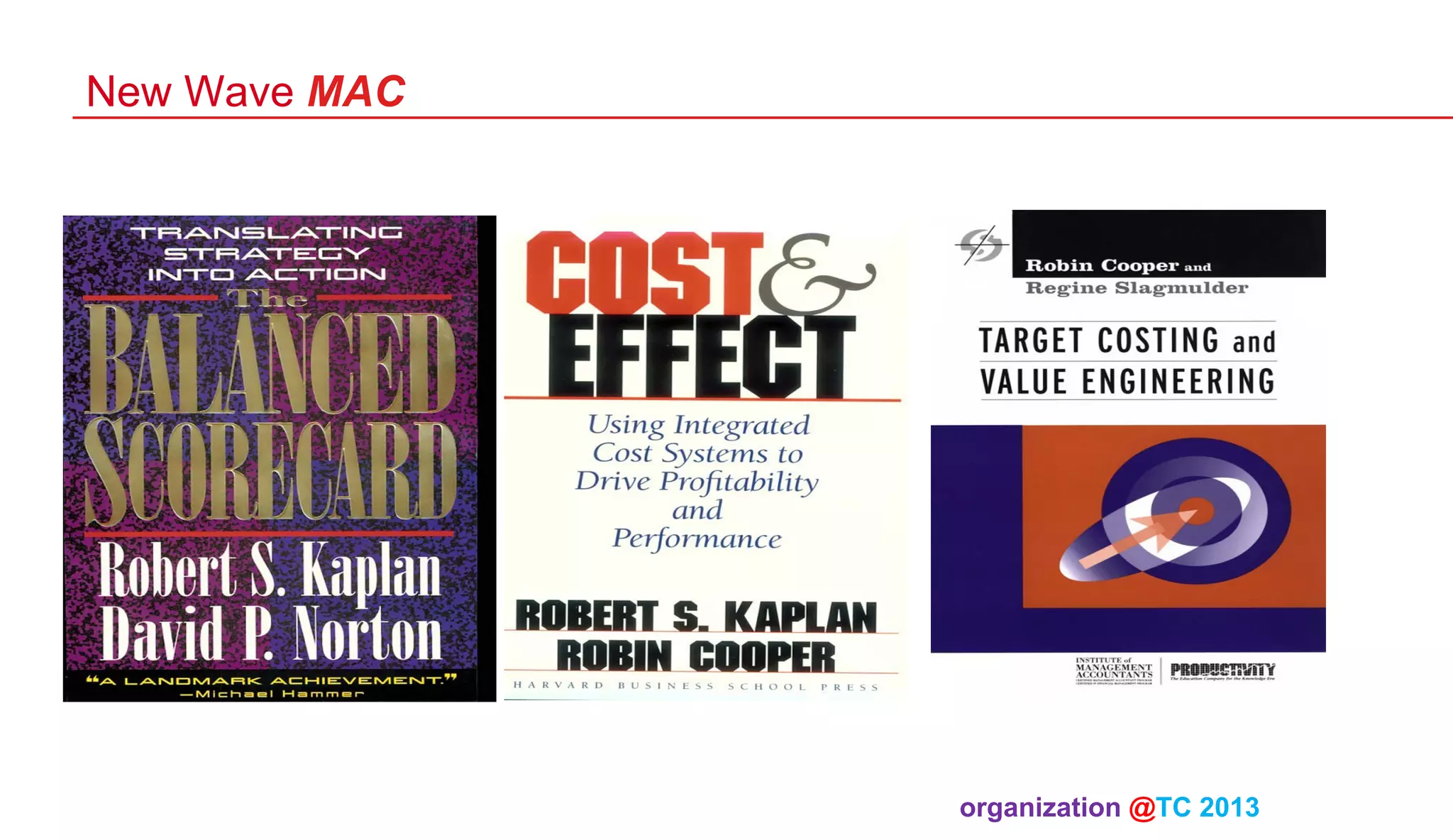 New Wave MAC

organization @TC 2013 	

 