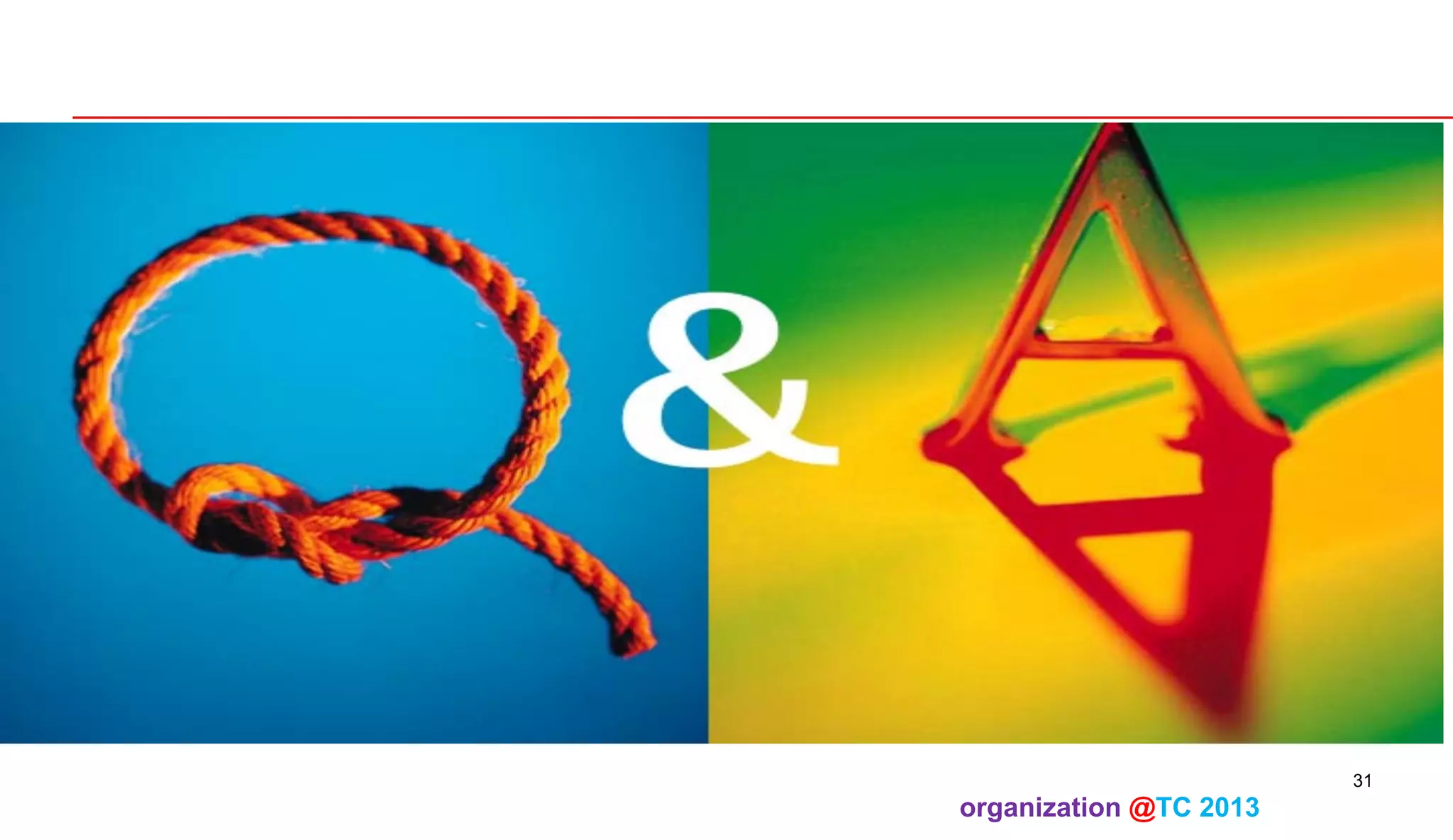 organization @TC 2013 	

31

 