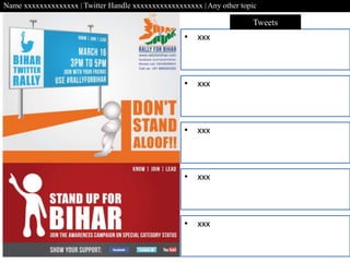 Name xxxxxxxxxxxxxx | Twitter Handle xxxxxxxxxxxxxxxxxx | Any other topic

                                                                        Tweets
                                                    • xxx



                                                    • xxx



                                                    • xxx



                                                    • xxx



                                                    • xxx
 