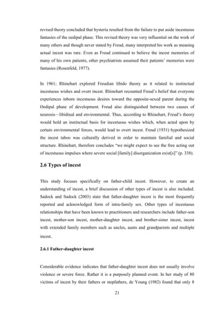 very young incest INCEST AND IMPACT(sociological study) | PDF