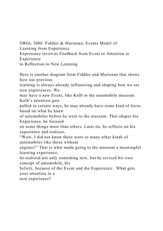 ORGL 3000. Fiddler & Marienau Events Model of Learning from.docx