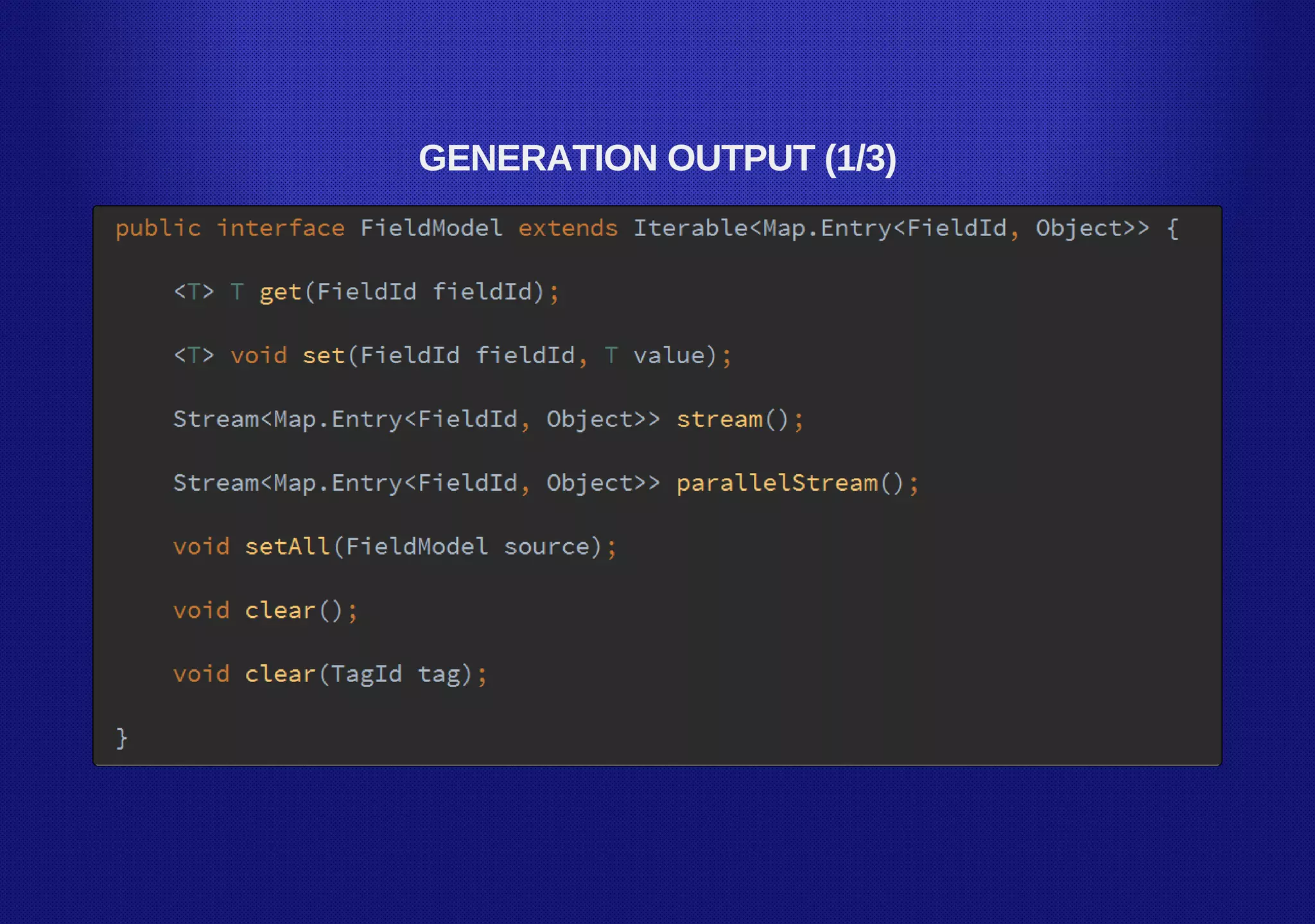 GENERATION OUTPUT (1/3)
 