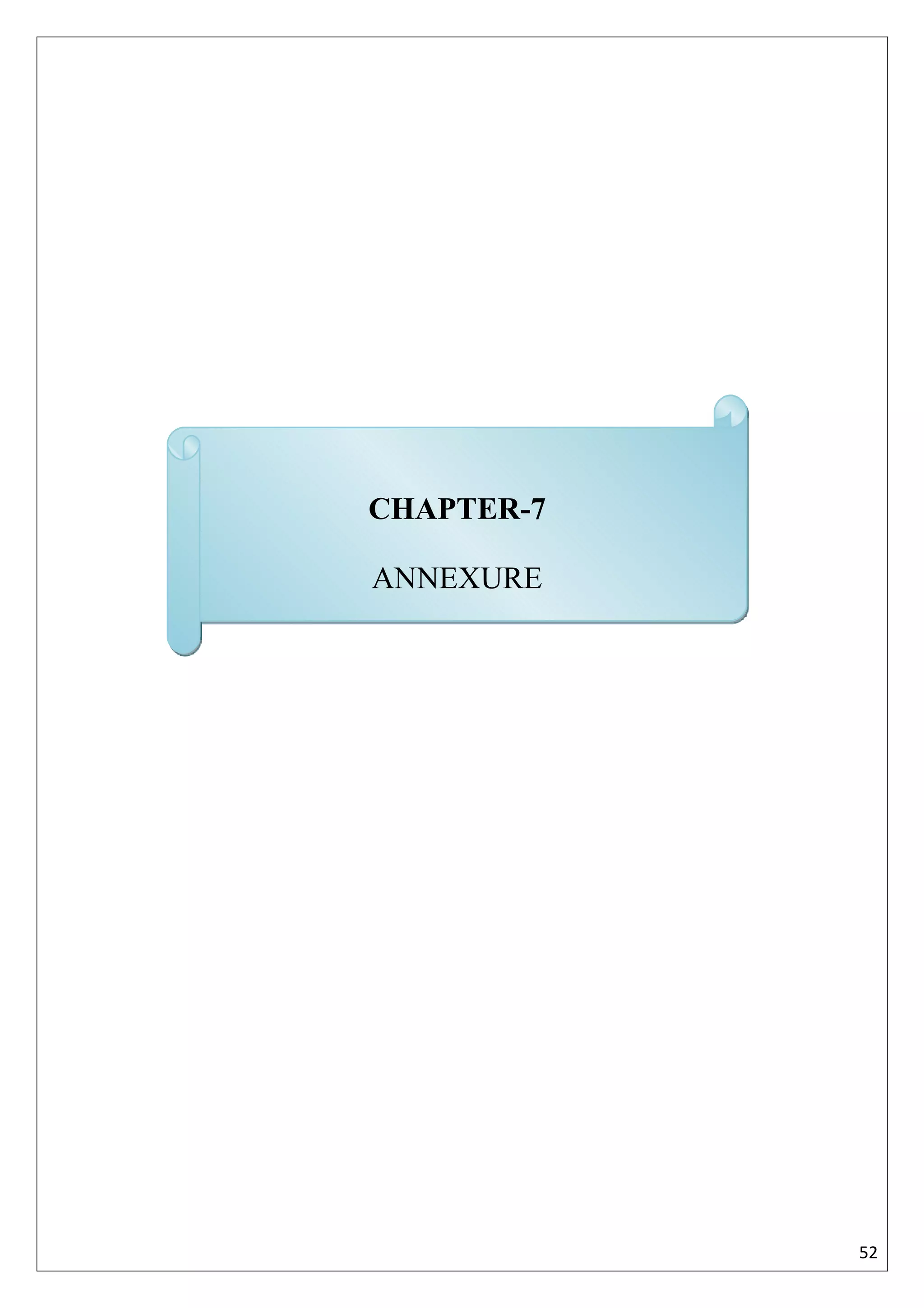 CHAPTER-7

ANNEXURE




            52
 