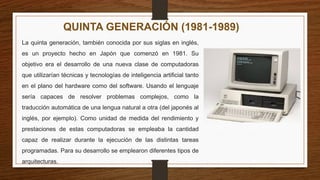 Historia De La Computadora Y Sus Evolucion pptx