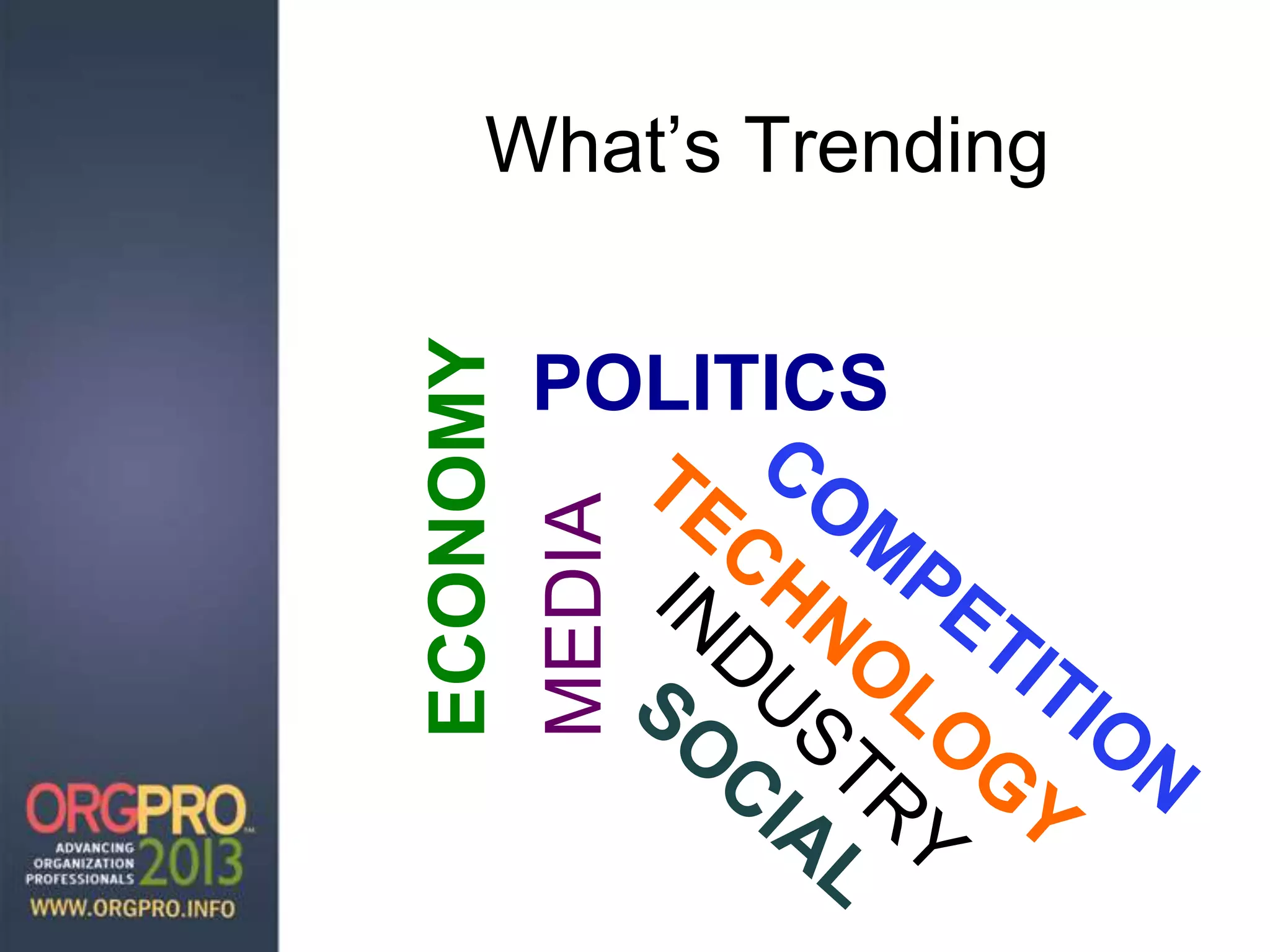 What’s Trending
POLITICS
ECONOMY
MEDIA
 