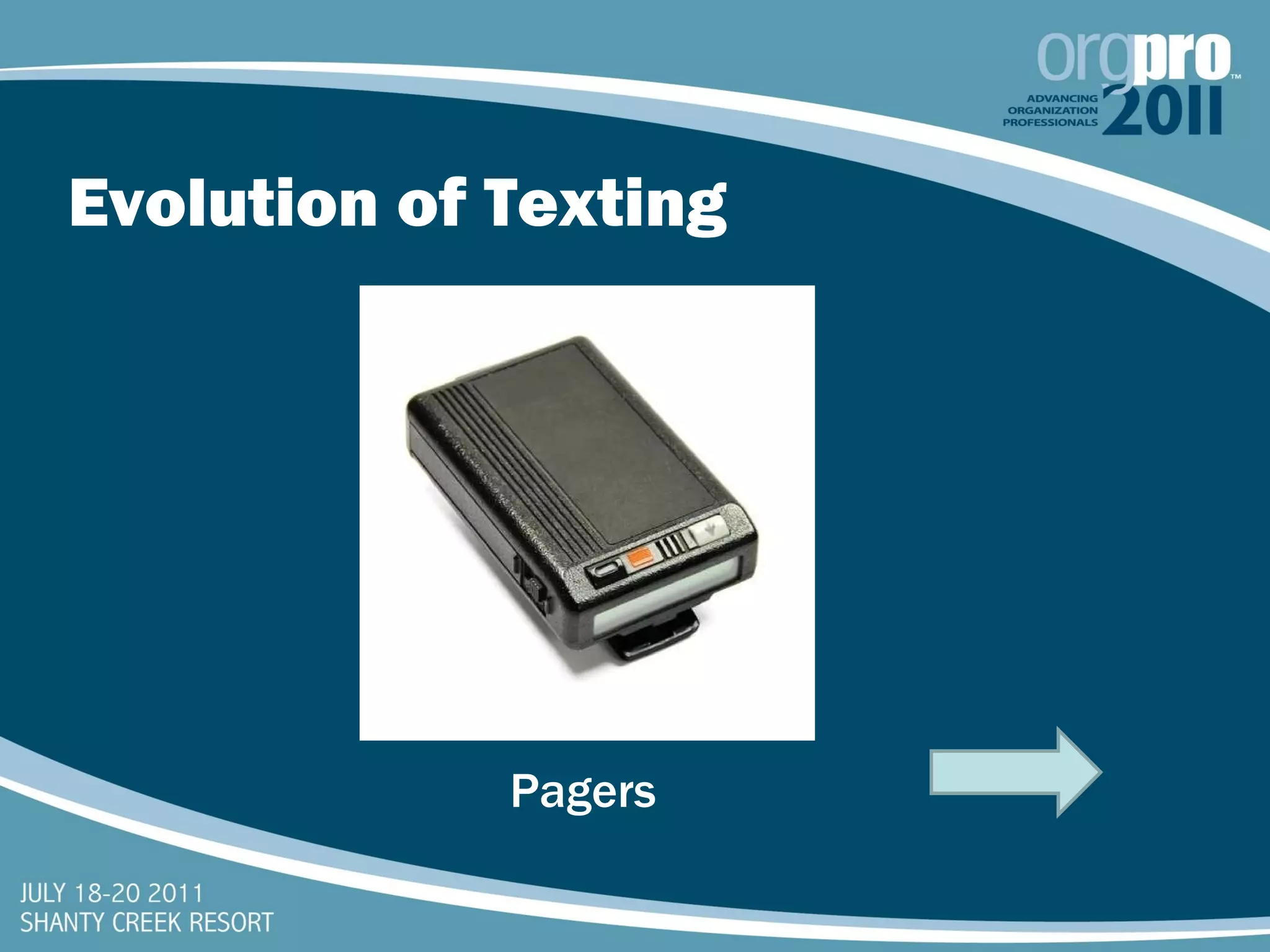Evolution of Texting Pagers 
