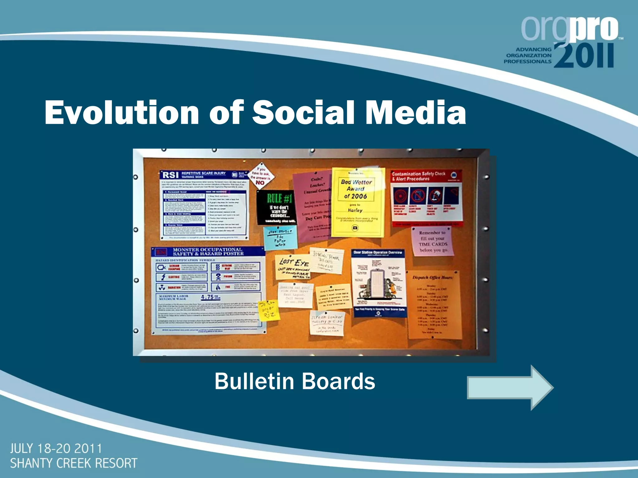 Evolution of Social Media Bulletin Boards  