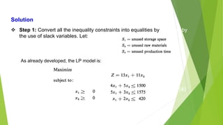 Or graphical method, simplex method | PPTX