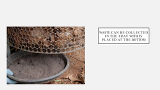 WASTE CAN BE COLLECTED
IN THE TRAY WITH IS
PLACED AT THE BOTTOM
 