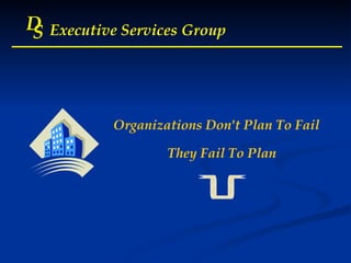 D S Executive Services Group Organizations Don't Plan To Fail They Fail To Plan 