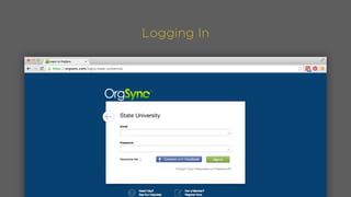 Logging In
 