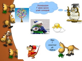 Хүүхдүүдээ Г авиа орсон үгийг олоорой Өвс Г сонстохгүй  байна 