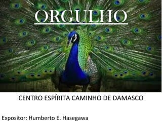 ORGULHO
CENTRO ESPÍRITA CAMINHO DE DAMASCO
Expositor: Humberto E. Hasegawa
 