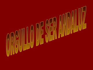 ORGULLO DE SER ANDALUZ 